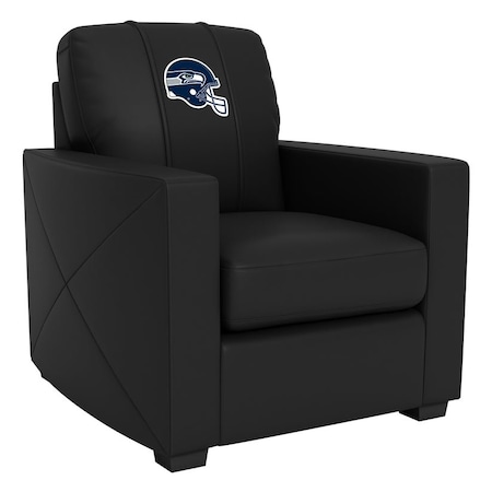 Dreamseat Silver Club Chair with Seattle Seahawks Helmet Logo XZ7759002CHCDBK-PSNFL21037